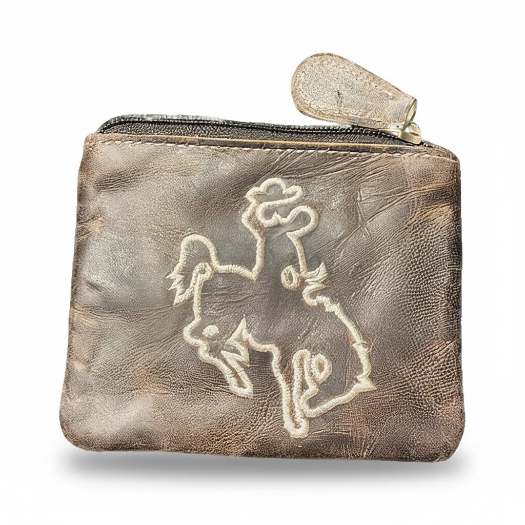 Distressed Leather Coin Pouch 4" x 4.75" image 4