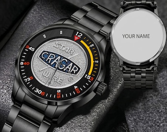 Star Cragar 30 Spoke Wire Car Watch, Automotive Timepiece - Gift Wristwatch