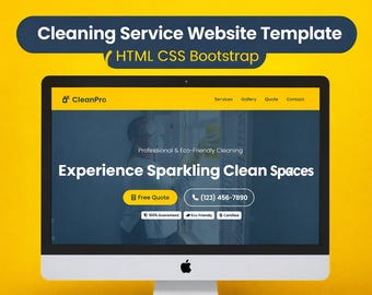 Cleaning Service Website Template HTML CSS Bootstrap Responsive Business Website