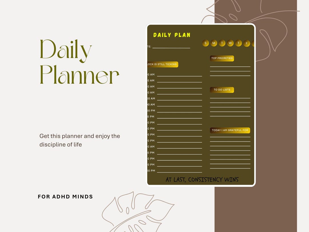 Daily Planner | Digital & Printable | Time Blocking + Gratitude | for ...