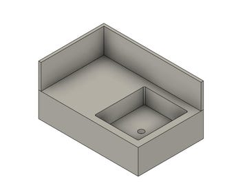 Op maat gemaakte gootsteen Calacatta Viola marmeren gootsteen / ronde randen met backsplash voor Alexis