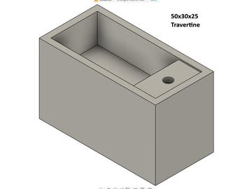 Lavabo de travertino tallado a mano para tocador de baño