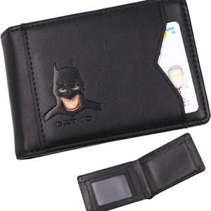 Bat ID Leather Bifold Wallet with RFID Protection – Bat-Inspired Men’s Wallet with Gift Bag zdjęcie 16