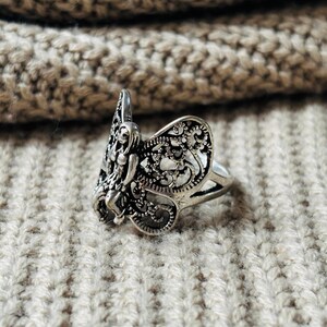 Fairy Butterfly Angel Ring, 925 Sterling Silver Ring, Boho Filigree Pixie Ring, Tribal Ring For Women image 5