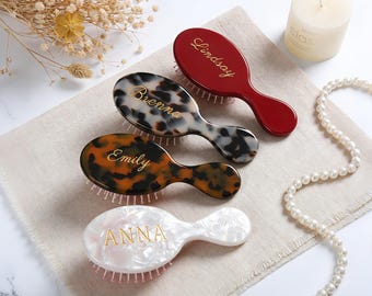 Personalized Engraved Comb, Custom Pocket Comb, Mini Engraved Hairbrush, Name Hairbrush, Bridesmaid Gift, Gift for Her