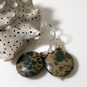 Jasper Semi-Precious Edelsteine, geschmückt mit .925 Sterling Silber #734