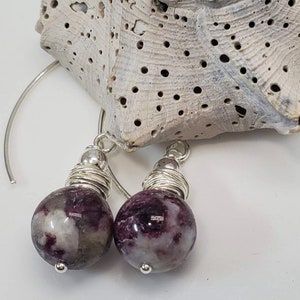 Genuine Ruby Dangle Drop Gemstones, July Birthstone #866