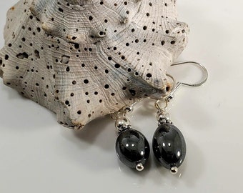 Hematite Stones, adorned with .925 Sterling Silver #1030
