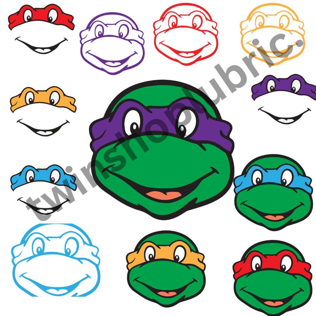 Ninja Turtles Face - Etsy, image size:1080x1080