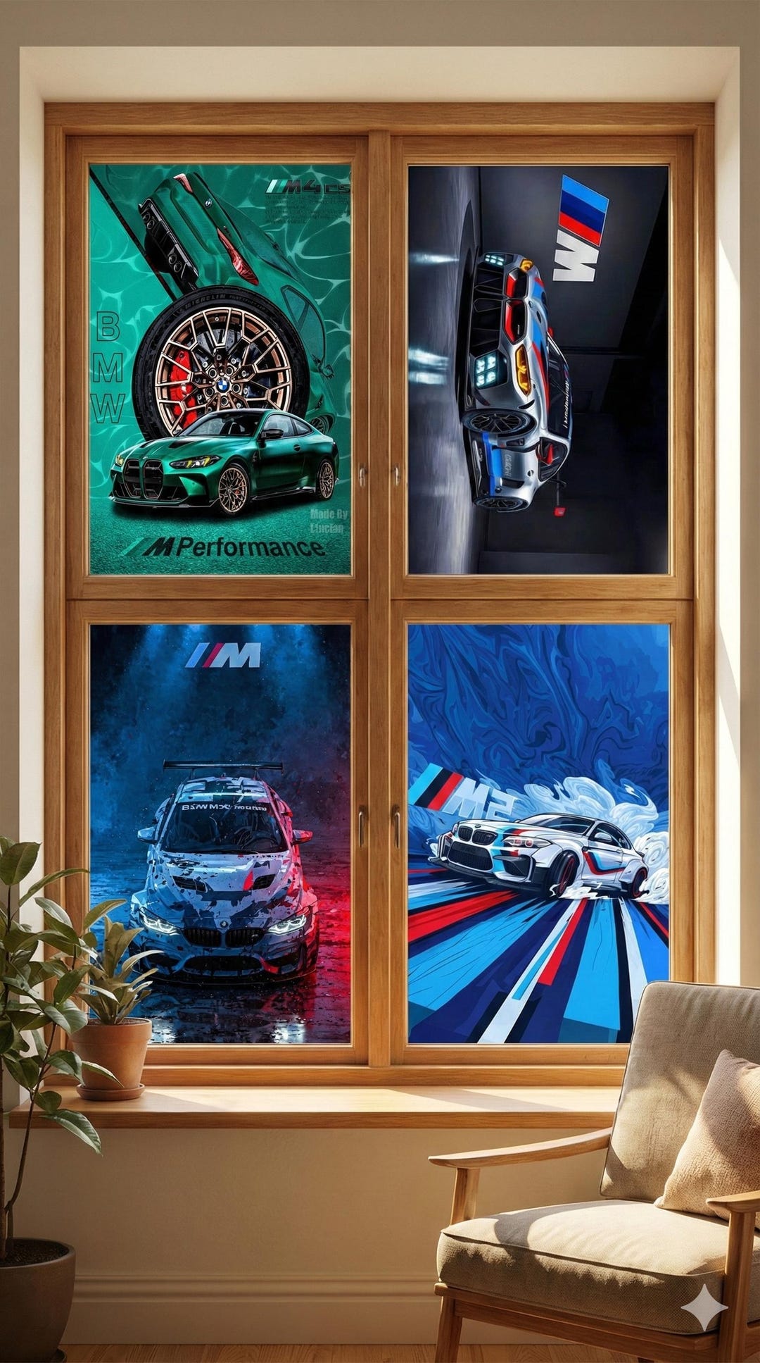Adhere Window Stickers Custom Car Sticker Set (pack of 4) | High-adhesive Window Decals & Wall ...
