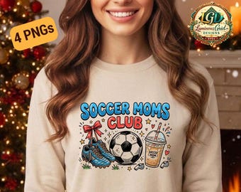 Funny Soccer Mom Club PNG | Sports Mom Clipart (Digital Download)