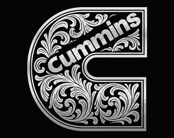 Cummins Engine Logo | SVG PNG Decal (Digital Download)