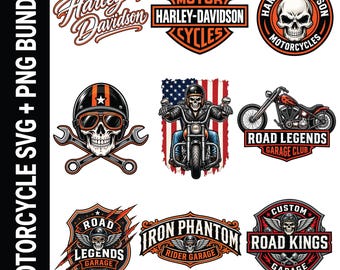 Motorcycle SVG Bundle | Biker Clipart Collection for T-Shirts, Mugs, Stickers (Digital Download)