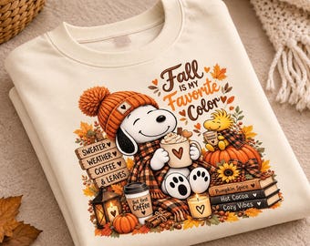 Cozy Fall Beagle Dog PNG | Cute Autumn Beagle Clipart, Fall Dog Sublimation Design, Cozy Puppy Shirt Print, Digital Download