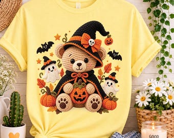Halloween Teddy Bear PNG | Cute Spooky Bear Design, Fall Halloween, Fall Shirt Design, Instant Digital Download