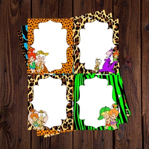 Flintstones Birthday Food Tent Cards INSTANT DOWNLOAD. Flintstones Birthday. Pebbles Birthday. Bam Bam Birthday. BamBam Theme.