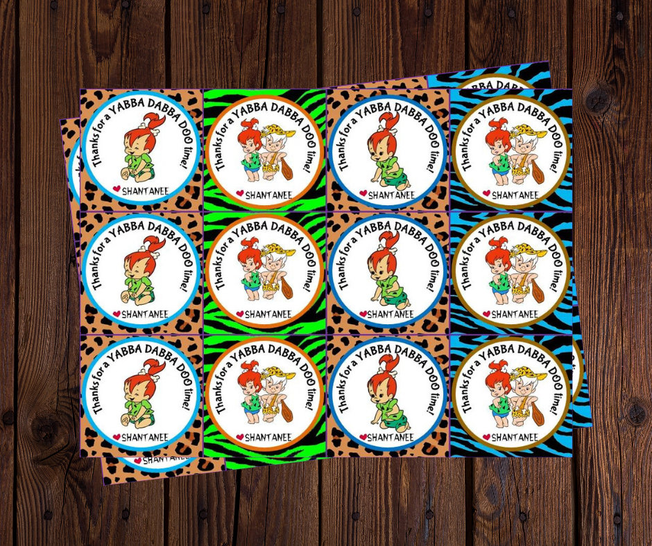 Pebbles & Bam Bam Favor Tags