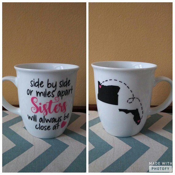Sisters Close At Heart Mug Coffee Mug Tea Mug Funny Mug Etsy