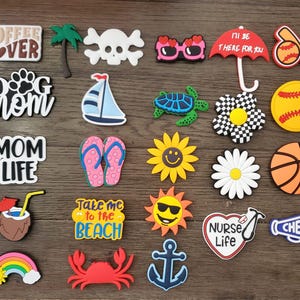 Silicone Beach Bag Charms. Bag Accessory. Summer Charm. Mom Life. Dog Mom. Beach Life. Beach Accessory. Cheer Life.