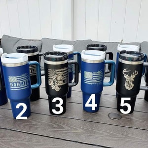 40oz mens tumbler. Buck. Stainless steel. 40oz tumbler with handle.  Hunting cup. Father's day tumbler. Hunter. Outdoor tumbler.