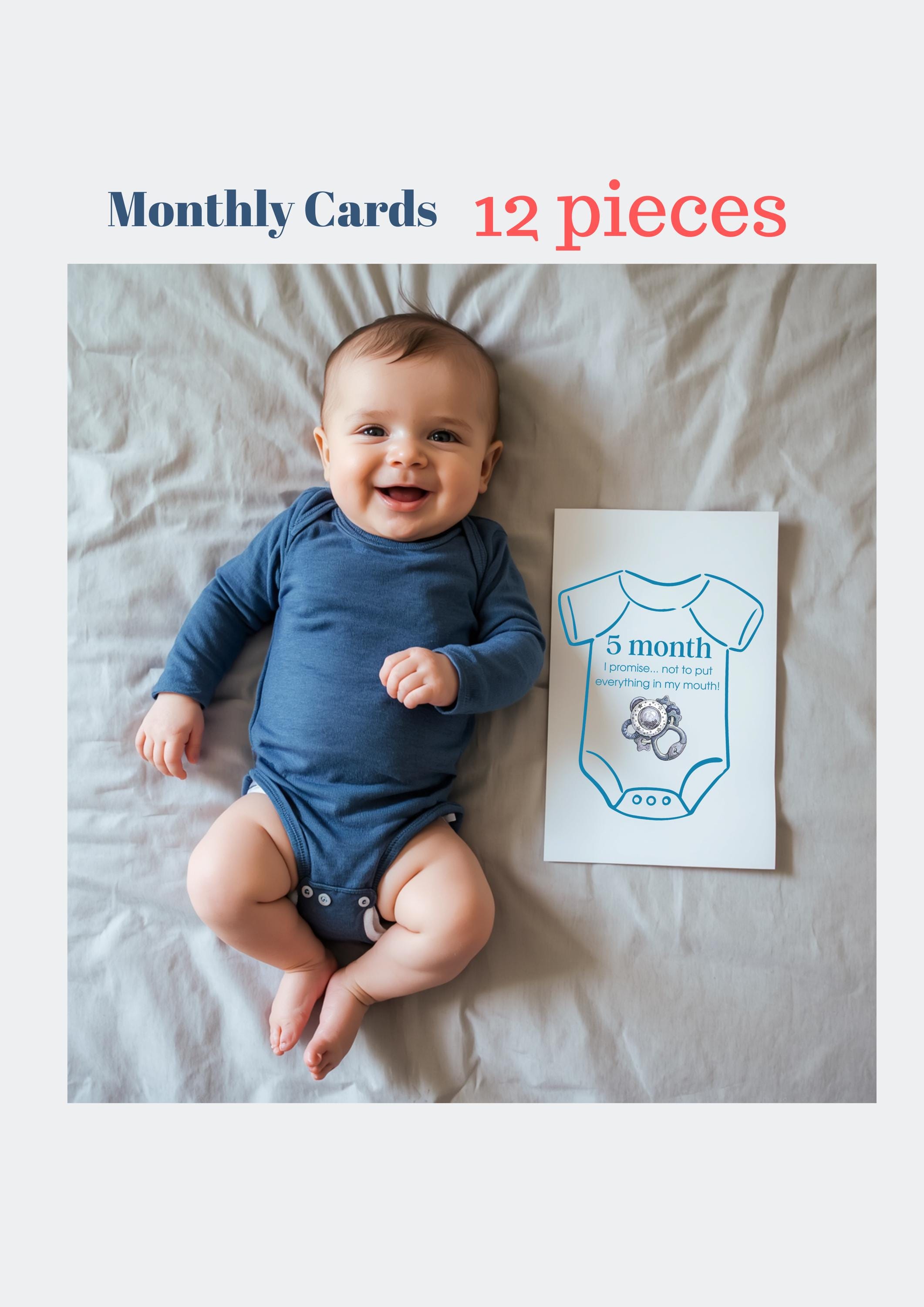Baby Monthly Milestone Cards | Printable First Year | Markers Newborn ...
