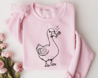 Solo un'oca sciocca in libertà, ragazzi divertenti, meme per bambini, oca, oca di San Valentino, PNG SVG, design carino e divertente per maglietta di San Valentino
