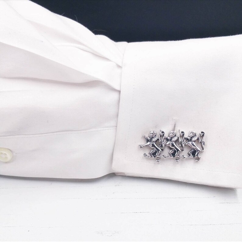 Wedding Cufflinks Vintage Lion Cufflinks Groom Jewelry Accessories Signed SWANK Gift for Him Lion Passant Cuff Links Men/'s Jewelry