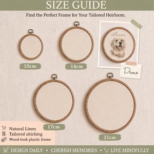 Personalized Pet Portrait Embroidery Hoop Art, Custom Dog Memorial Gift, Embroidered Pet Portrait from Photo, Pet Loss Sympathy Gift image 6