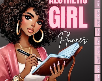 Undated Girl Planner: Goal Setting, Daily Tasks