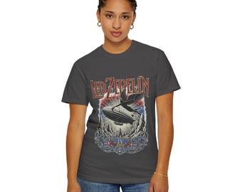 Led Zeppelin Airship Illustration T-Shirt | Rock Band Graphic Tee