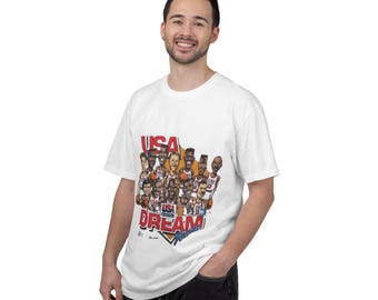 USA Dream Team T-shirt | Basketball Legends Caricature Tee