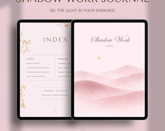 Schaduwwerkdagboek | Geestelijke gezondheidsdagboek | Therapie | Spirituele groei | Genezing van innerlijke kind | Zelfzorg | Digitaal dagboek voor iPad