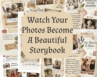 Turn Your Photos Into A Beautiful Memory Book | Personalized Scrapbook Gift | Printable Family Keepsake | Emotional Gift For Mom | digital