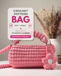 Crochet Bag Pattern PDF + Video Masterclass, Purse Tutorial, Beginner Friendly, T-shirt Yarn, DIY Handbag product logo