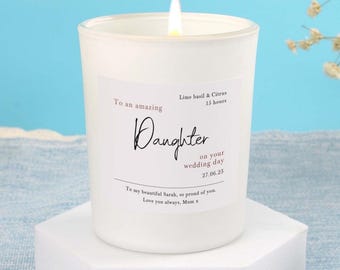 Candela profumata per il matrimonio della figlia, regalo di nozze personalizzato unico per coppia, sposa - Regali personalizzati