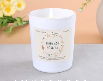 Candela regalo personalizzata per insegnanti di asilo nido: cera di soia, design per l'aula