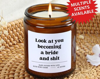 Guarda come ti stai trasformando in una sposa e una candela profumata, regalo per la sposa, idee regalo per la futura signora, regalo per la festa nuziale, regalo di fidanzamento della sposa