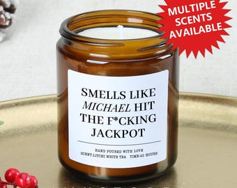 Candela di fidanzamento regalo per coppia, regali divertenti, candele nuziali, candele personalizzate, addii al nubilato, candele divertenti, regalo di fidanzamento personalizzato