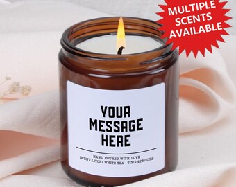 Candela con messaggio personalizzato, regalo personalizzato unico e divertente, candela di soia profumata, candela personalizzata, regalo di compleanno personalizzato, regalo di Natale personalizzato
