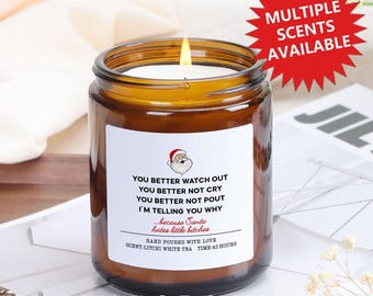 Divertente regalo di candela per la migliore amica, scambio di regali di candele di Natale, regalo di Babbo Natale segreto, regali per la migliore amica, regali divertenti per le donne