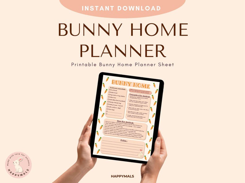 Rabbit Checklist.pdf Bunny Home Setup Checklist | Rabbit Enclosure Essentials & New Bunny ...