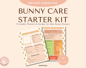 Printable Rabbit Care Planner – New Bunny Owner Guide (PDF)