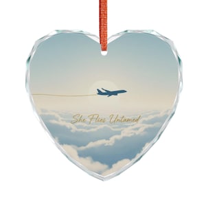Adorno de cristal de avión sobre nubes | Recuerdo de piloto de aviación