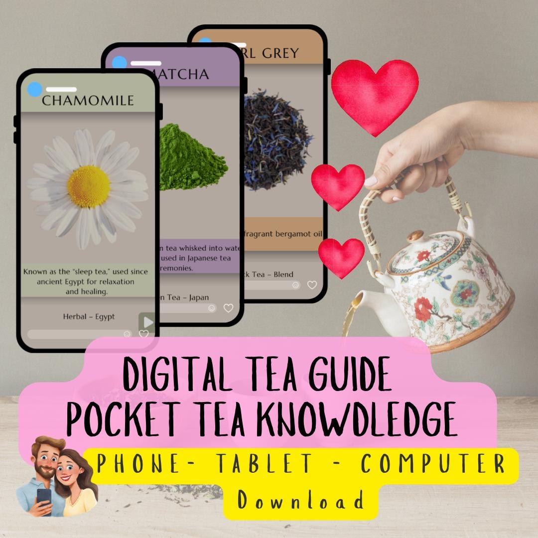 Tea. Learn Complete Digital Tea Guide Bundle | Green, Black & Herbal Tea Reference ...