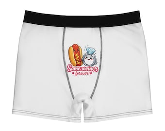Same Weiner Forever Boxer Briefs | Hot Dog & Seal Illustration, Playful Comfort