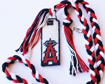 Spirit cord Lanyard Angels Anaheim Los Angeles Team baseball Sports cord Baseball cord ID Badge  FREE SHIPPING