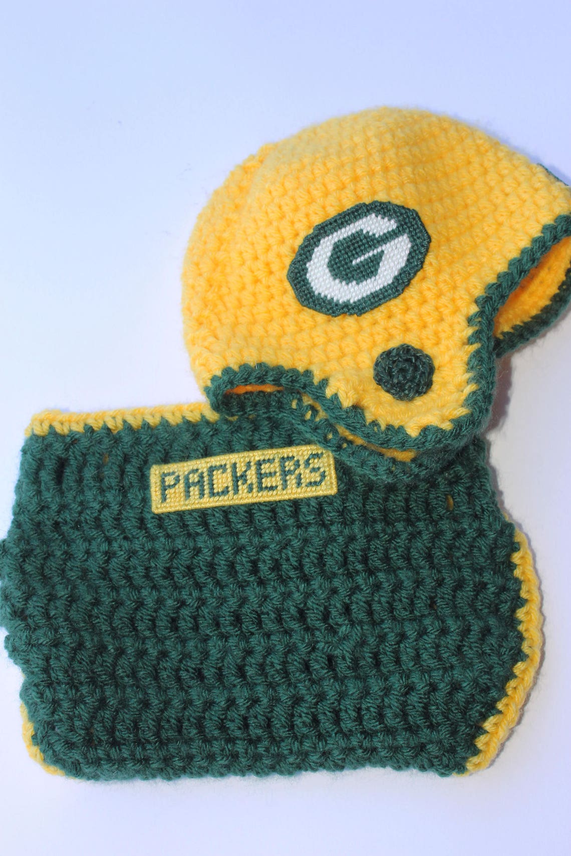 CUSTOM Packers inspired Football helmet and diaper cover set | Etsy