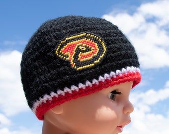 SALE  Arizona Diamondbacks, DBacks, beanie cap baby Crochet