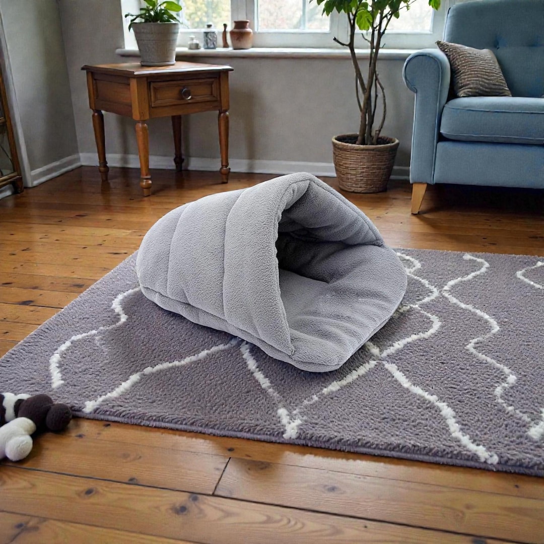 Cozy Small Pet Cave Bed for Rabbits & Cats, Plush Hideaway Sleeping ...