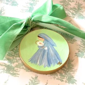 Madonna and Child Hand Painted Christmas Ornament